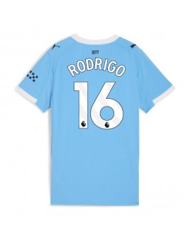 Billige Manchester City Rodri Hernandez #16 Hjemmedrakt Dame 2025-26 Kortermet